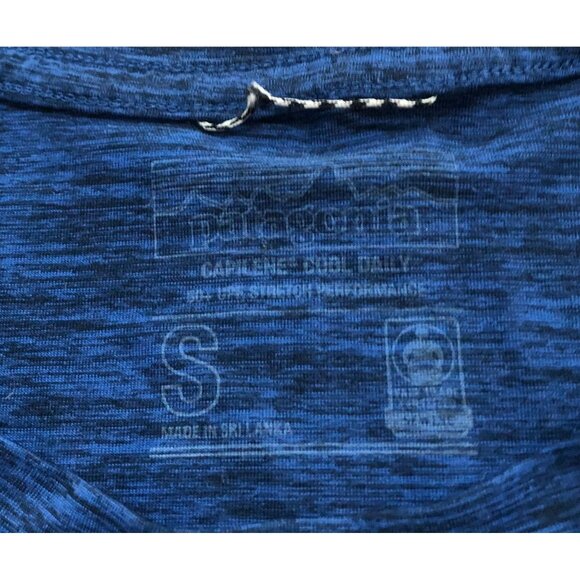 Patagonia Capilene Mens Small Blue Short Sleeve Tee T Shirt - Picture 2 of 4